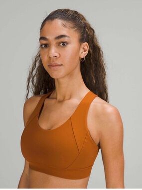 lululemon athletica Scoop Sports Bra in Rust Orange - NWT